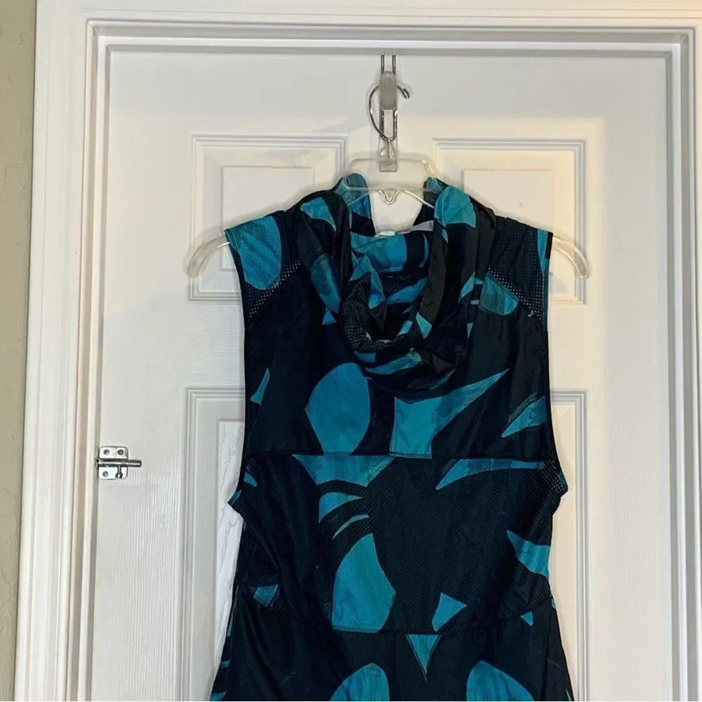 Lululemon Pack-It Vest Back Spin Stroke Peacock Blue Black Size 12